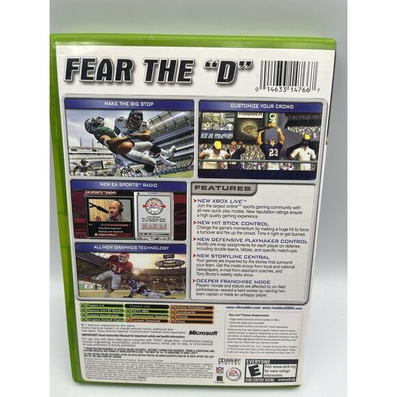 Madden NFL 2005 (Microsoft Xbox, 2004) Complete Tested - Picture 3 of 8